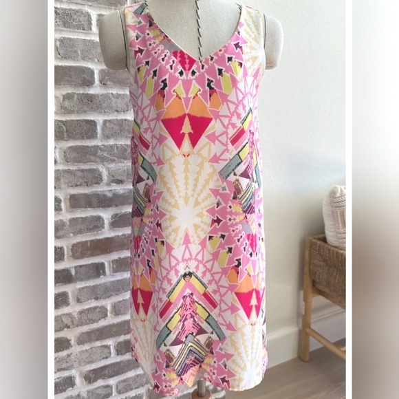 Anthropologie Everly Pink Sleeveless Shift Dress. Size Small. - Picture 12 of 16